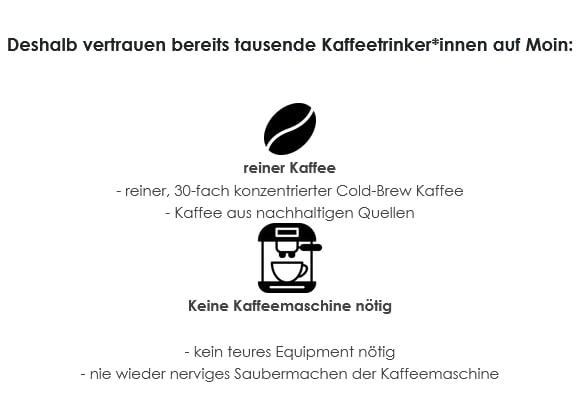 Moin Coffee - reiner Cold Brew Kaffee - easy, fix, lecker, modern!